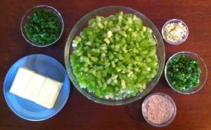 Etouffee Mise En Place for dry and butter